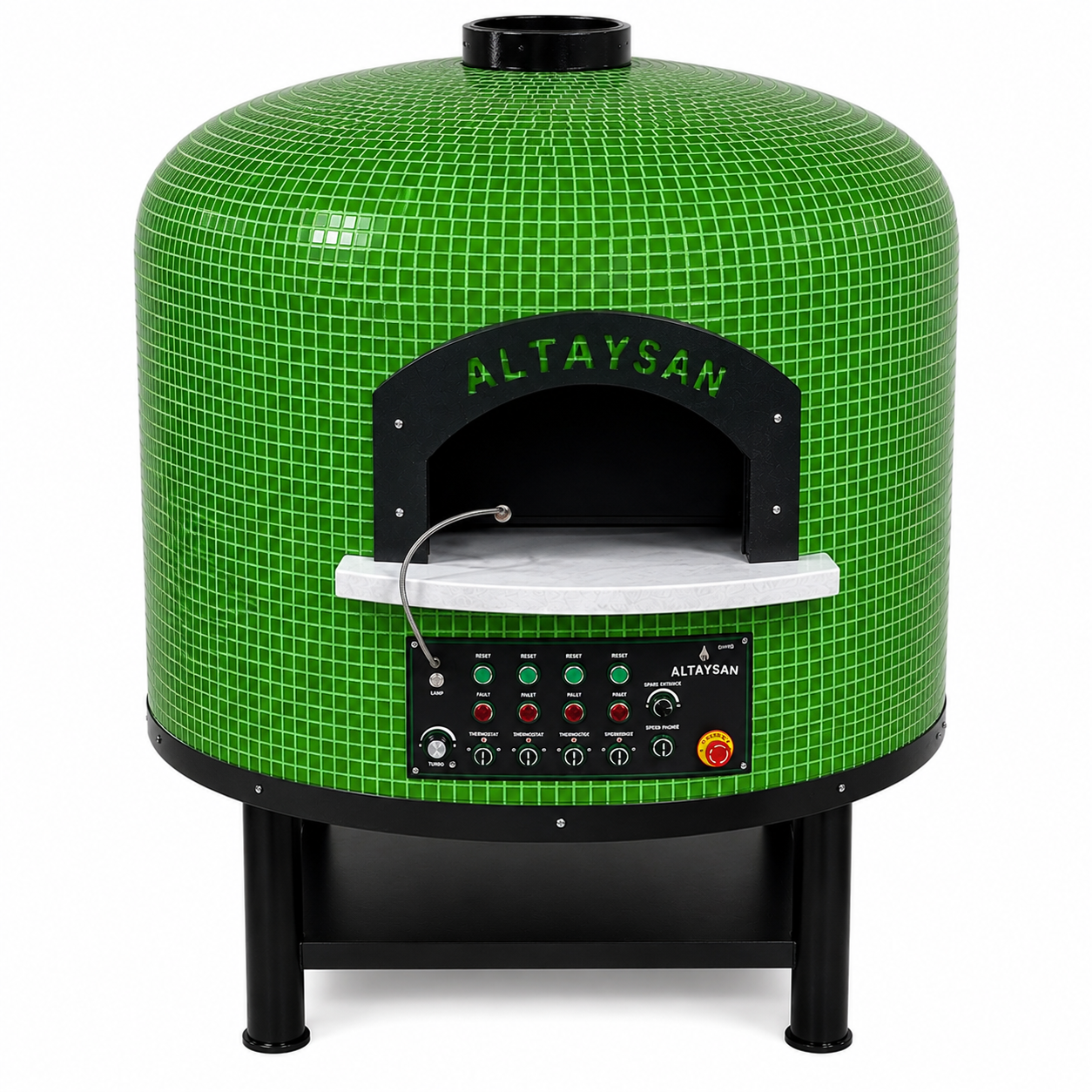 Altaysan Ø70 cm Hibrit Gazlı ve Odunlu Döner Taş Tabanlı Pizza Fırını